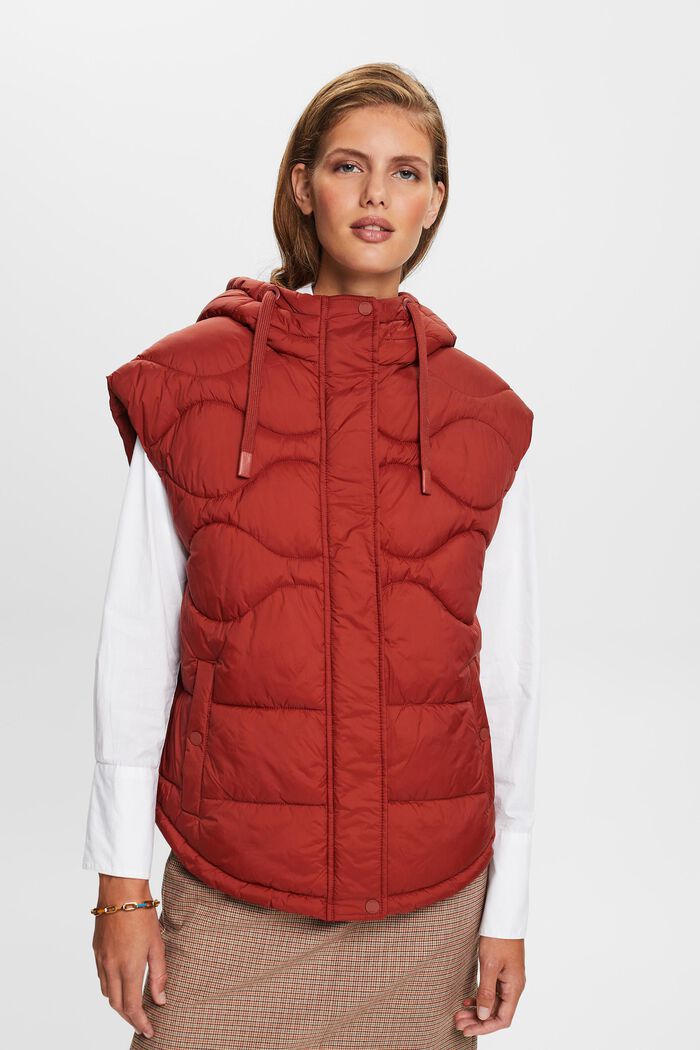 Shop the Latest in Women\'s Fashion Recycled: quilted waistcoat with a hood  | ESPRIT Taiwan Official Online Store