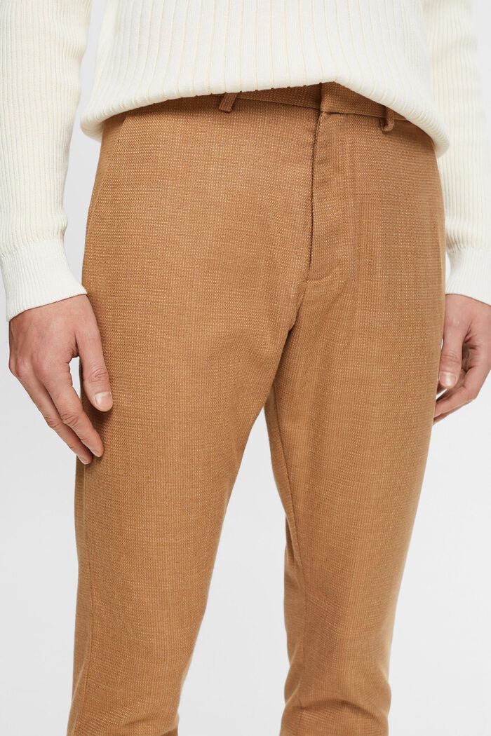 Wool touch trousers, CAMEL, detail image number 2