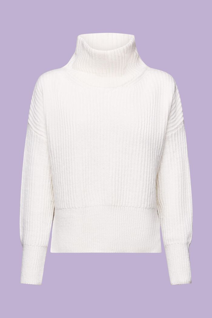 Rib-Knit Turtleneck Sweater, ICE, detail image number 8
