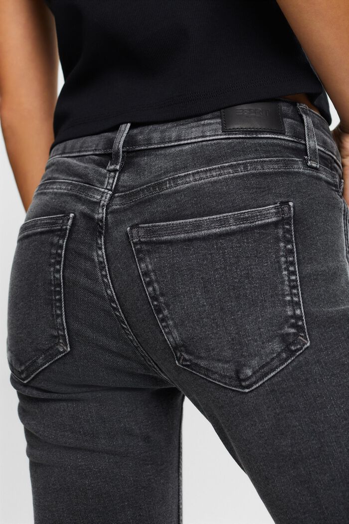 Skinny Mid-Rise Jeans, BLACK DARK WASHED, detail image number 4