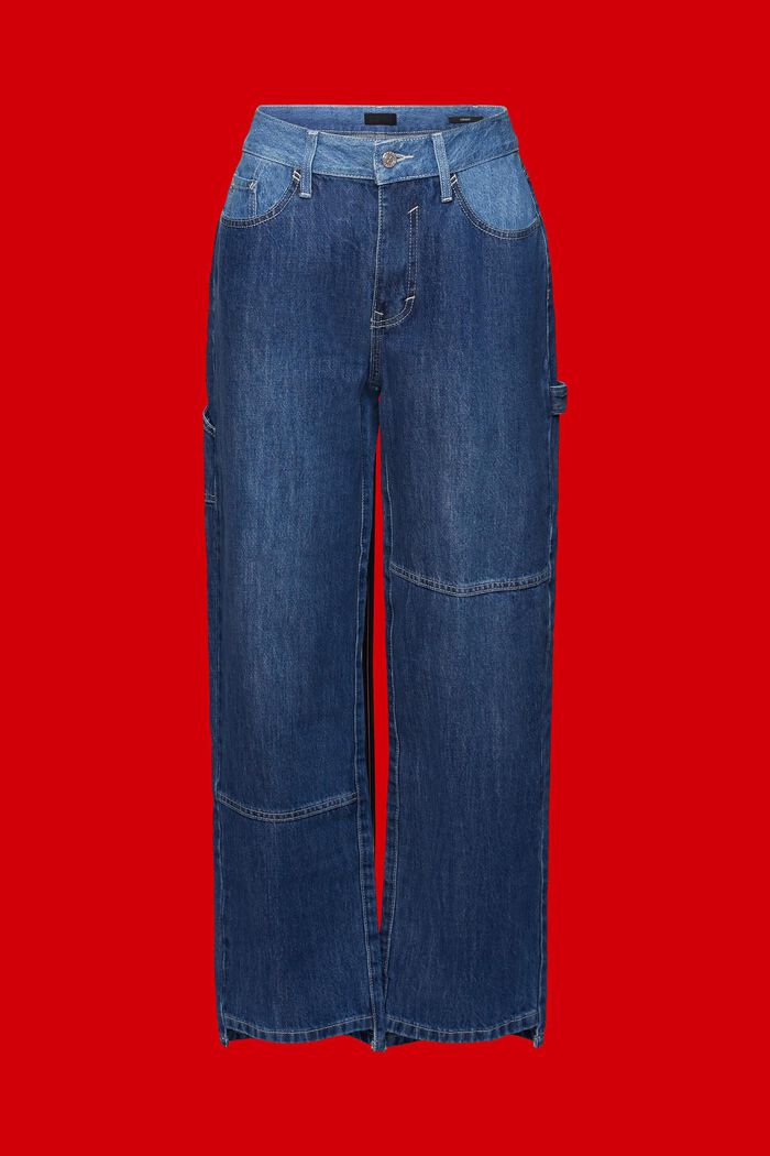 90s Asymmetric Wide-Leg Jeans, BLUE LIGHT WASHED, detail image number 8