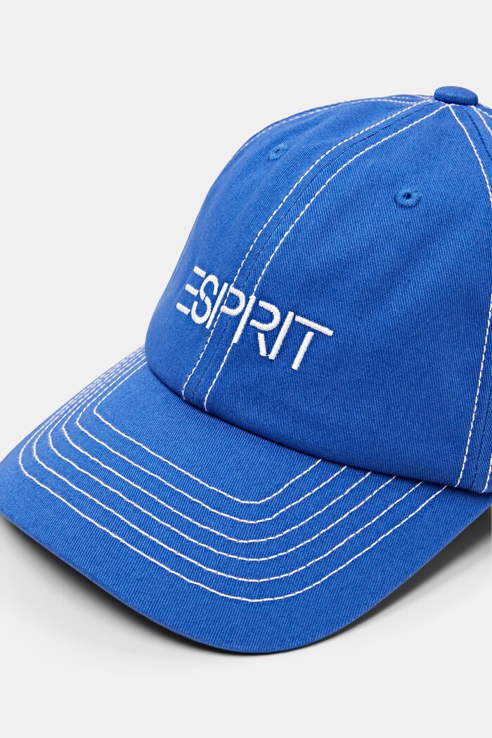 中性LOGO標誌棒球帽, 藍色, detail image number 2