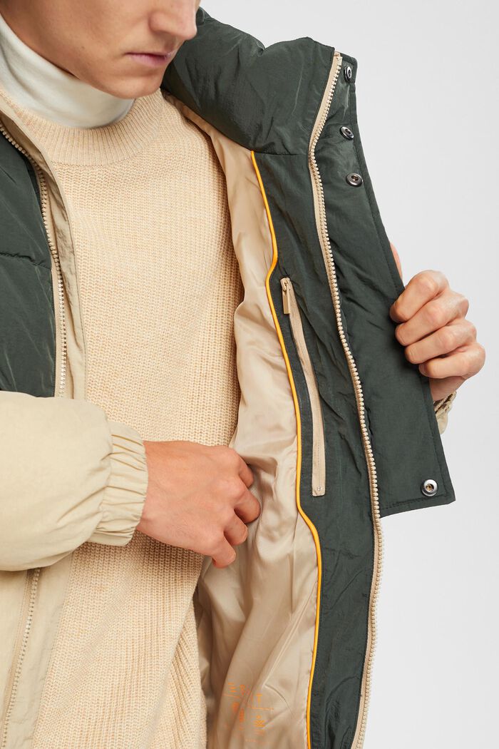 Hybrid puffer jacket, BEIGE, detail image number 4