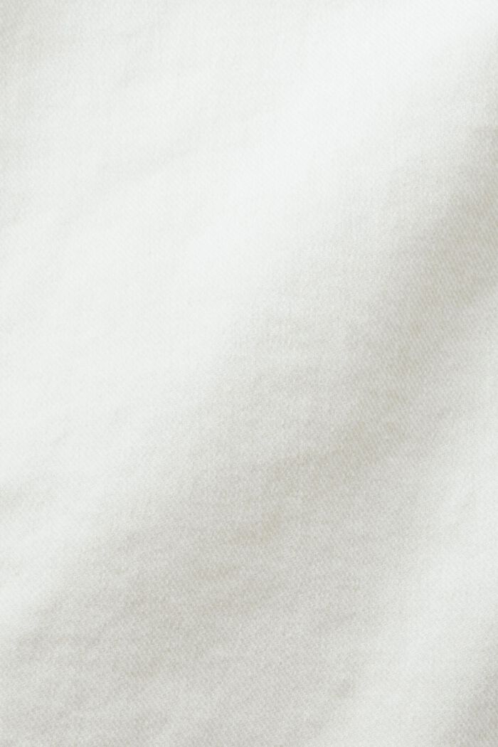 高腰直腳牛仔褲, 白色, detail image number 5