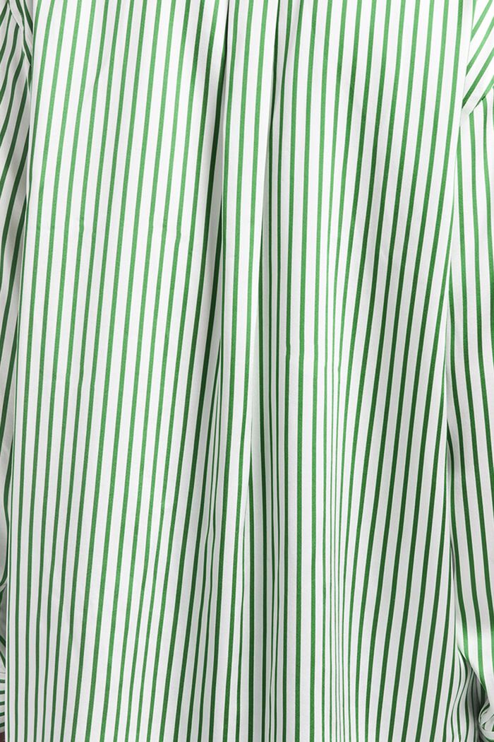 Striped Silk Charmeuse Shirt, GREEN, detail image number 4