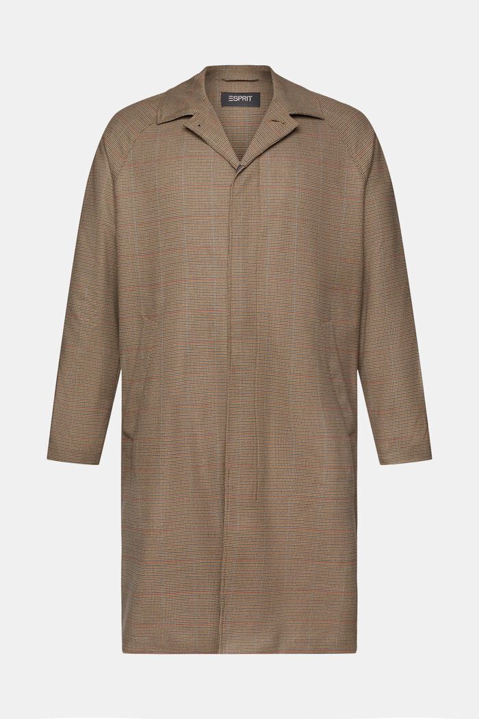 Houndstooth coat, CAMEL, detail image number 5