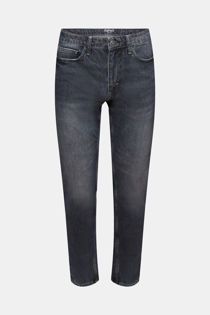 Mid-Rise Regular Tapered Jeans, BLACK MEDIUM WASH, detail image number 6