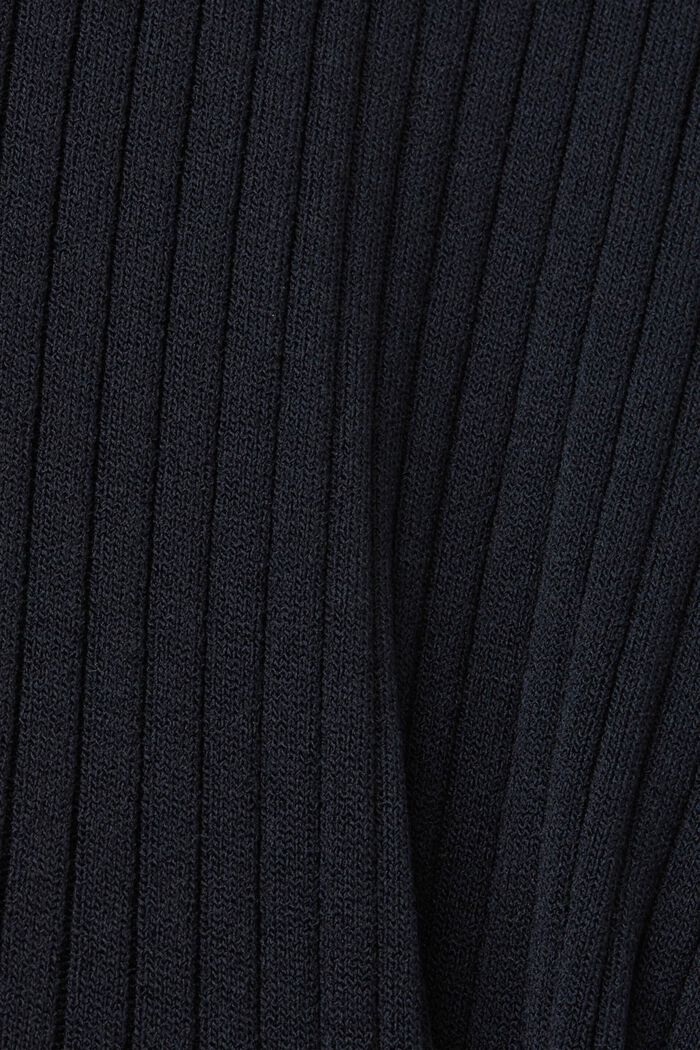 Pleated wrap dress with long-sleeves, BLACK, detail image number 5