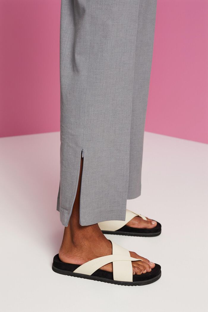 Split hem trousers with zip, LIGHT GREY, detail image number 2
