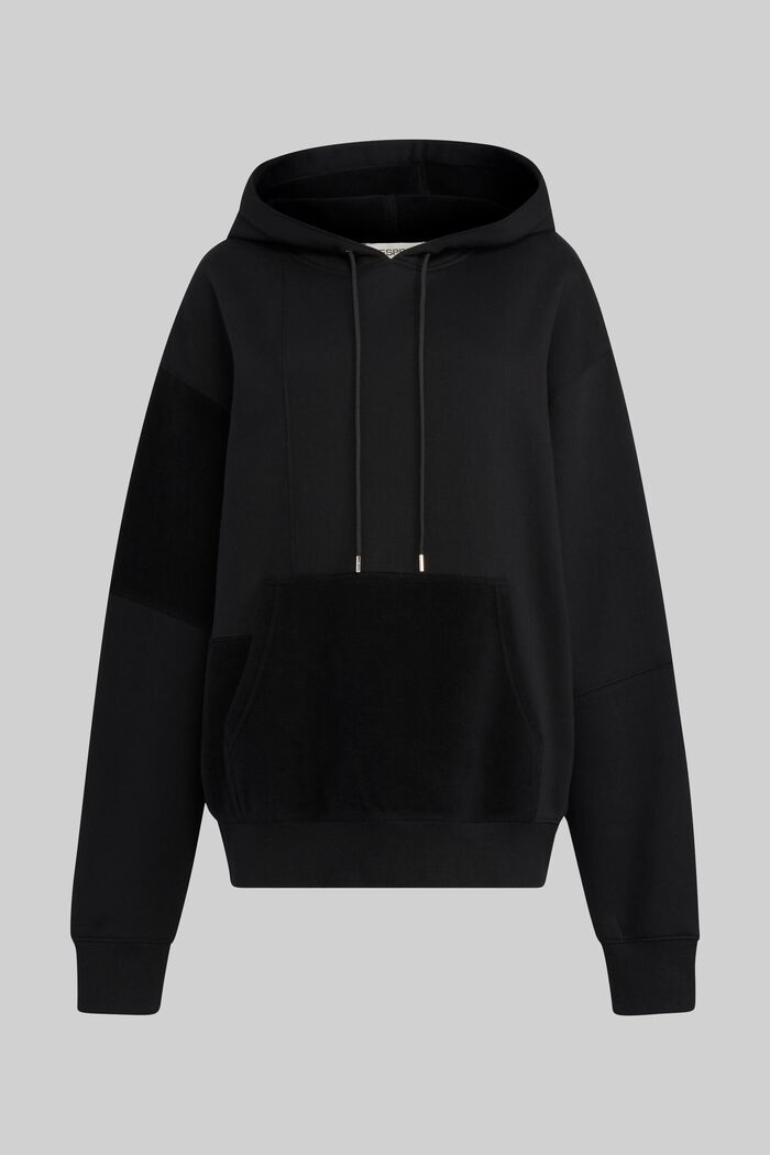 Unisex sweatshirt in a patchwork look, BLACK, detail image number 6