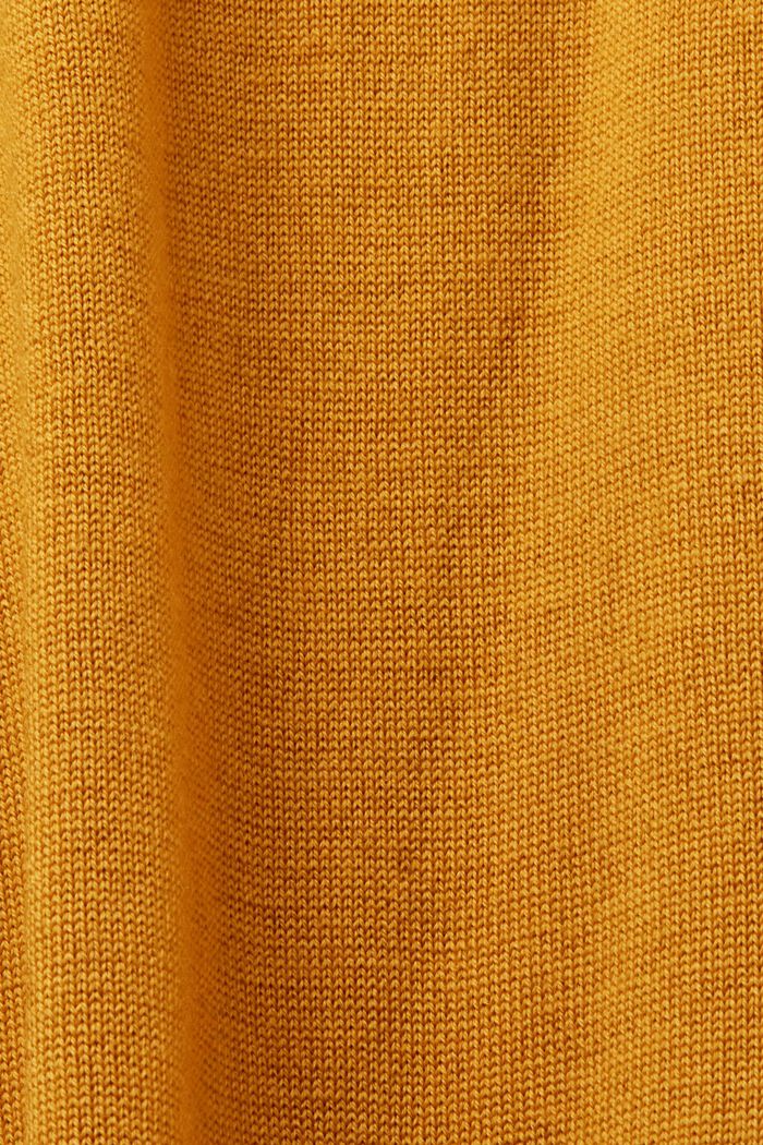 Merino Wool Turtleneck Sweater, HONEY YELLOW, detail image number 5