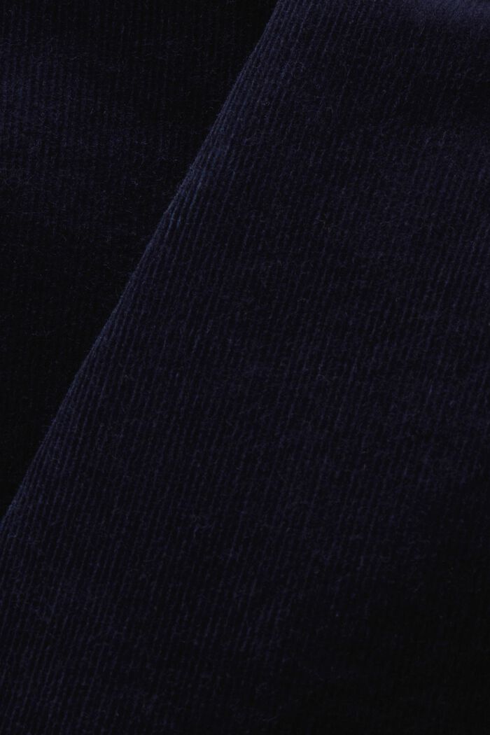 High-Rise Straight Fit Corduroy Trousers, NAVY, detail image number 5