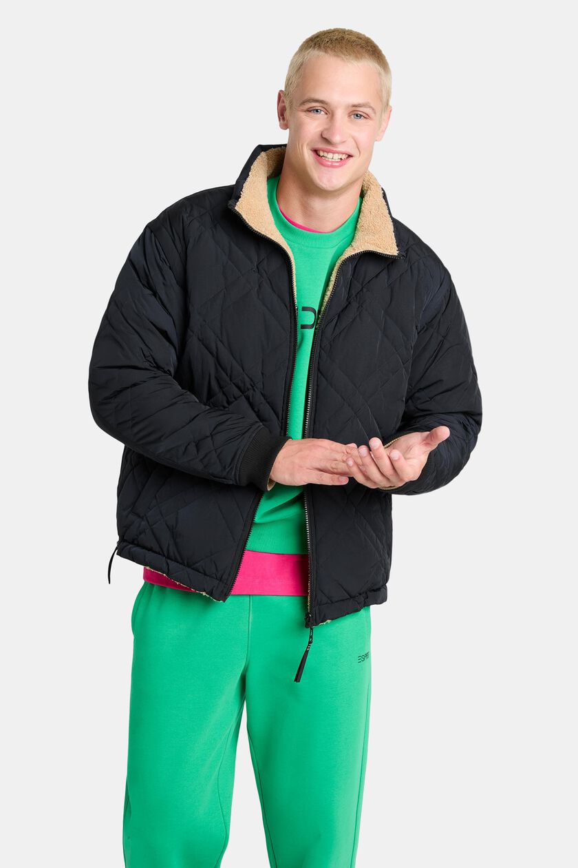 Detachable Sleeve Reversible Quilted Jacket