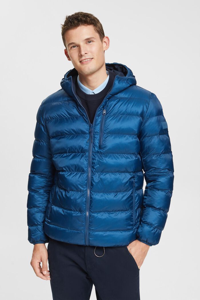 Quilted Puffer Jacket, PETROL BLUE, detail image number 1