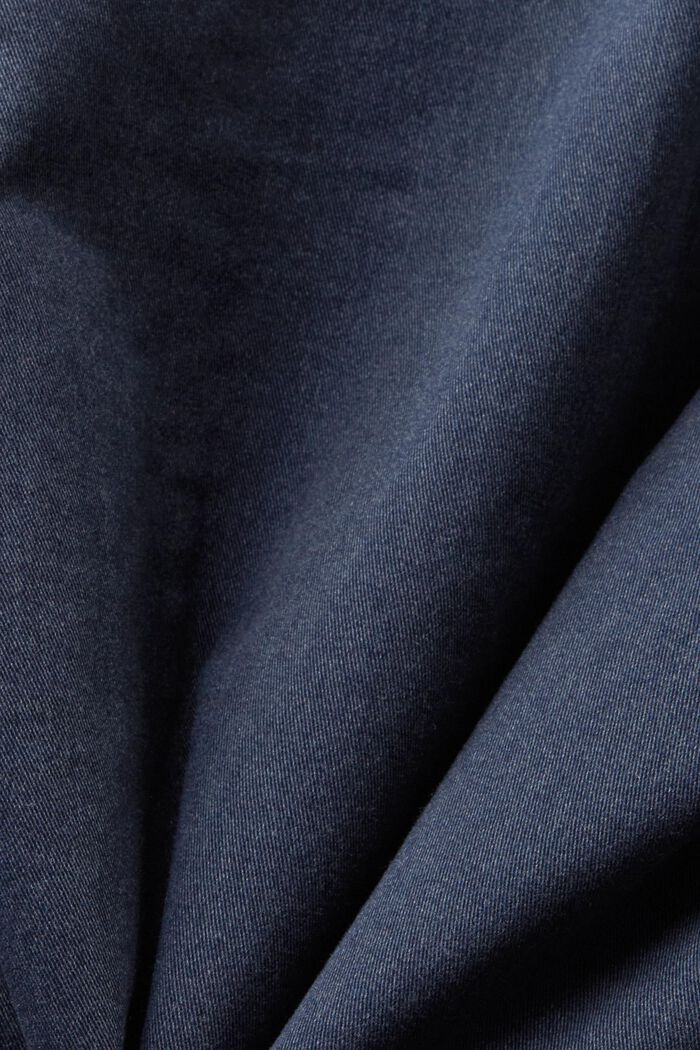 短款棉質斜紋布夾克, 海軍藍, detail image number 5