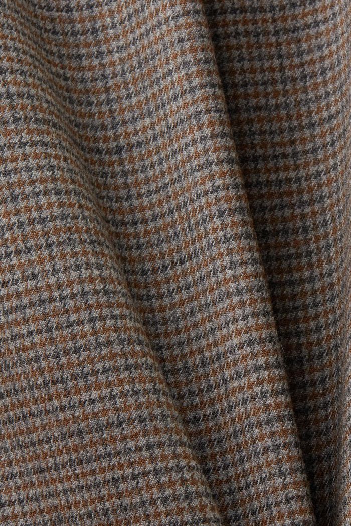 Houndstooth wool trousers, BROWN GREY 3, detail image number 6