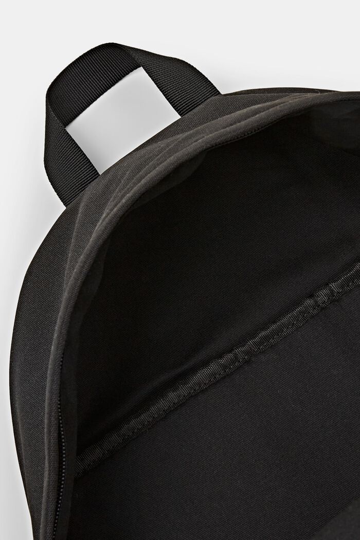 Woven Zip Pouch Backpack, BLACK, detail image number 4