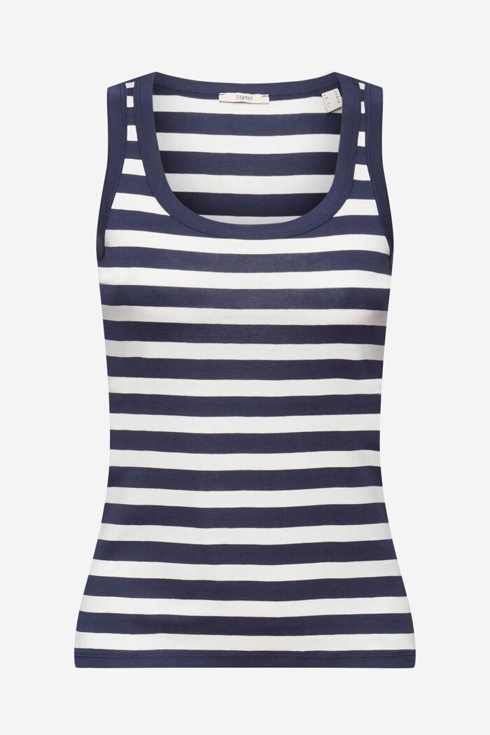 Cotton tank top with stripes, NAVY, detail image number 6