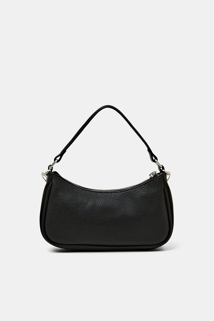 Mini Faux Leather Shoulder Bag, BLACK, detail image number 0