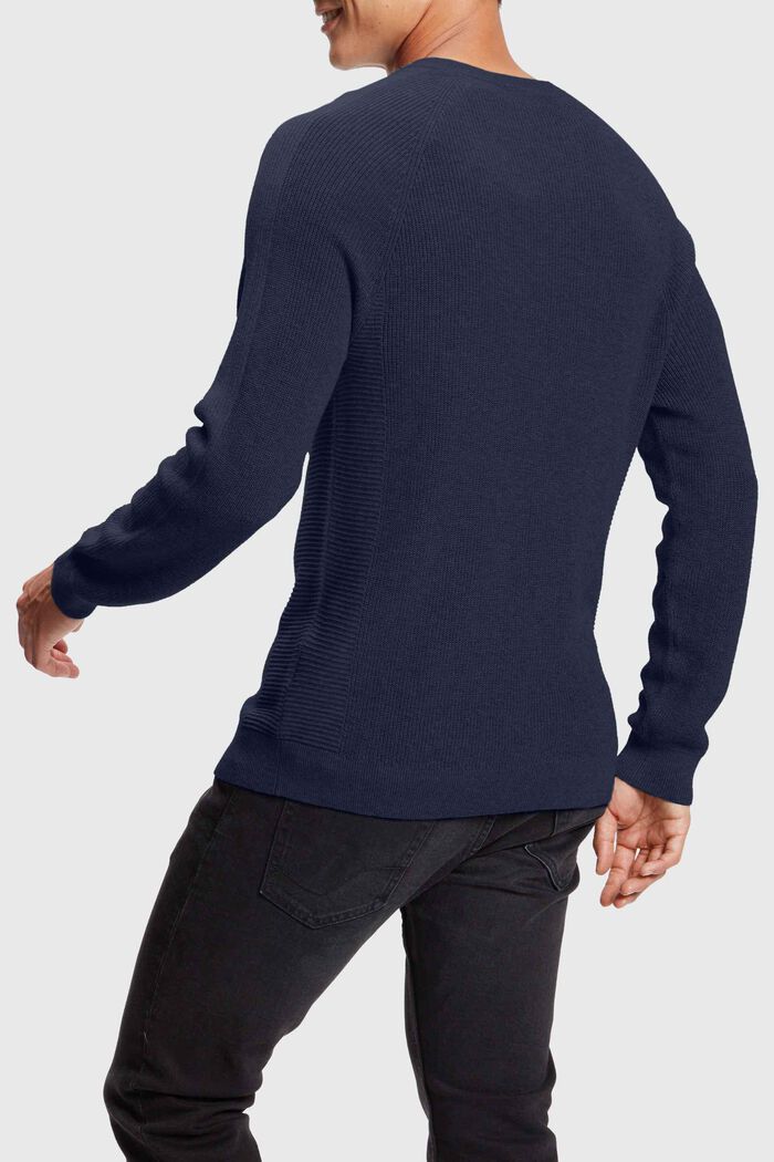 Round neck sweatshirt, NAVY, detail image number 2