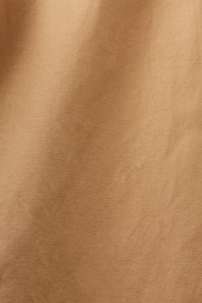 亞麻混紡拉鏈襯衫式外套, 米色, detail image number 2