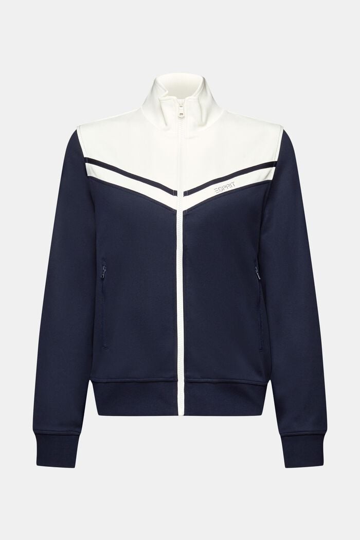 Two-Tone Track Jacket, NAVY, detail image number 7