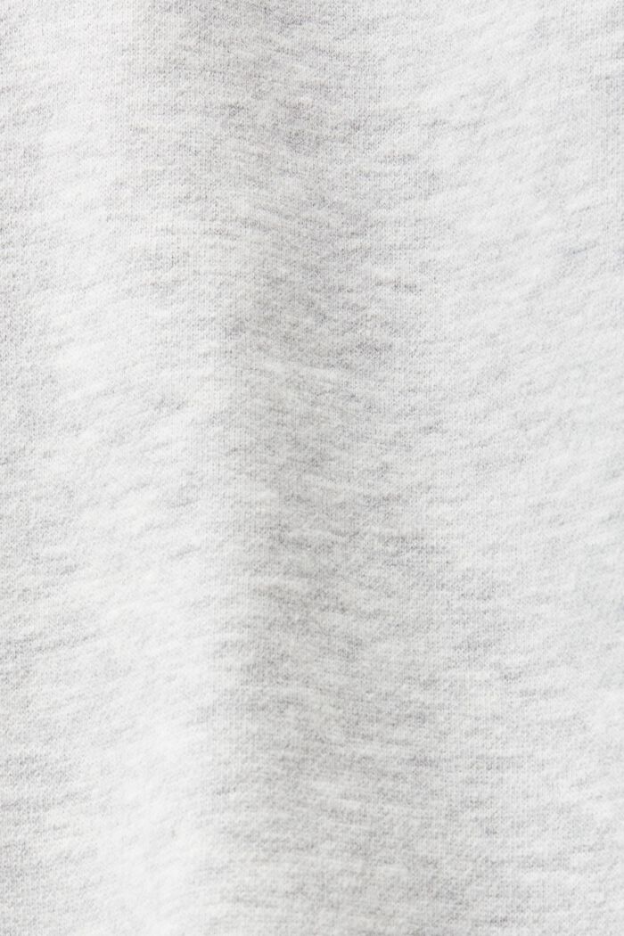 Logo Cotton-Blend Hoodie, LIGHT GREY, detail image number 5