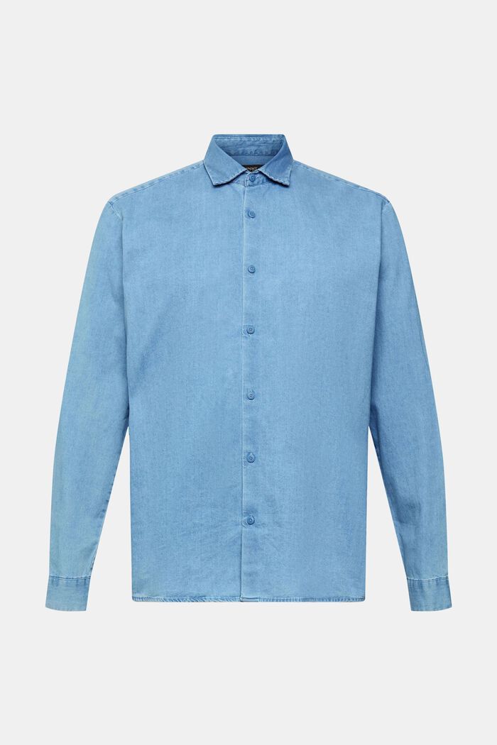 Denim shirt, BLUE BLEACHED, detail image number 8