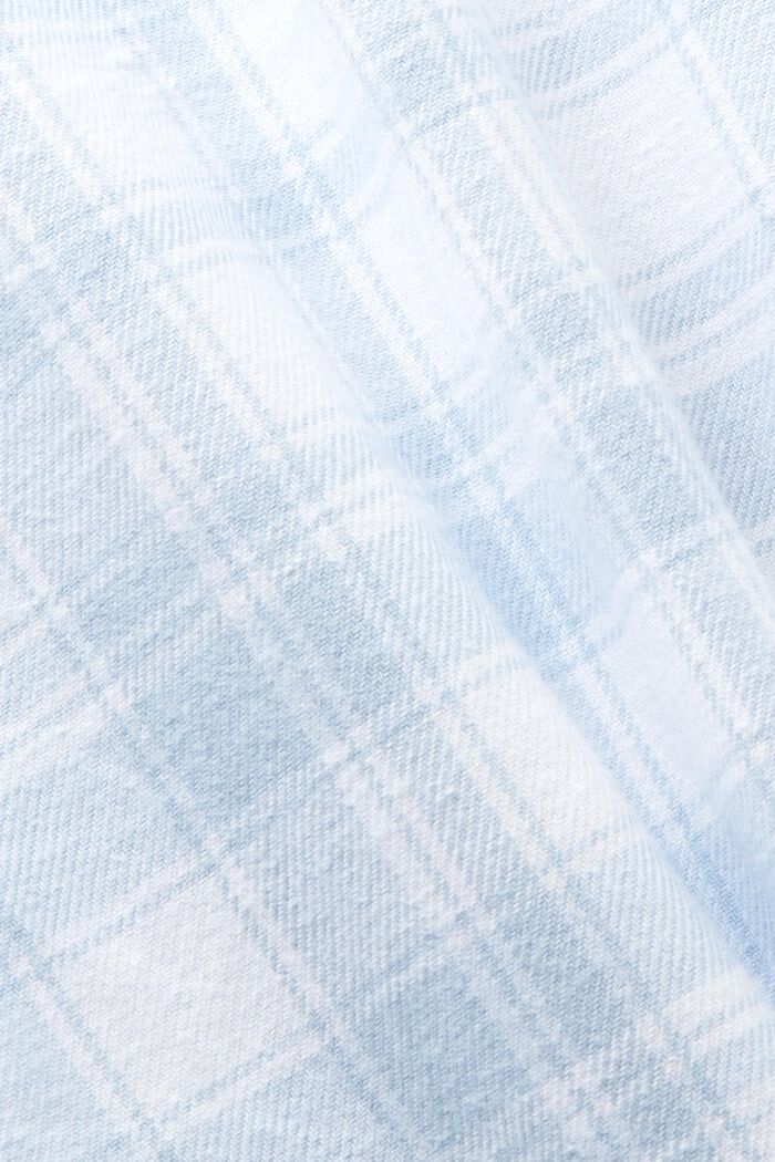 格紋法蘭絨襯衫, LIGHT BLUE, detail image number 5